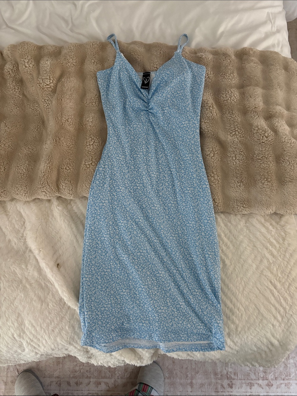 Windsor Light Blue Floral Slip Dress - Women
